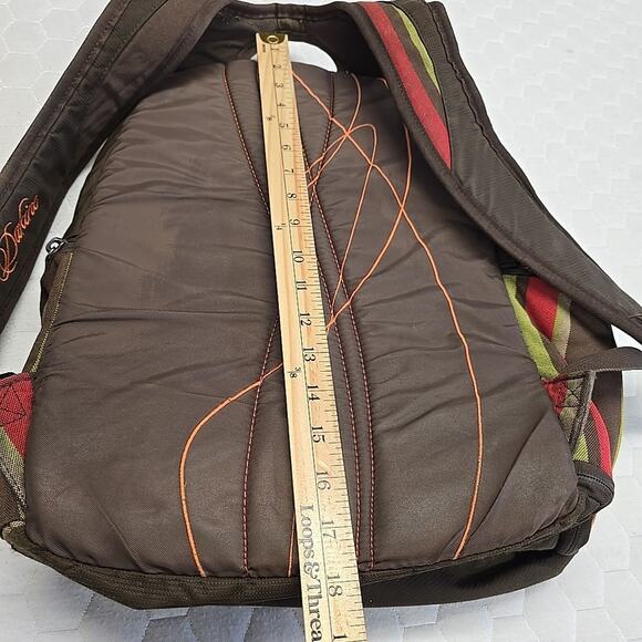 Dakine Womens Prom Pack Backpack Brown Stripes Hiking School Rucksack - Picture 15 of 16